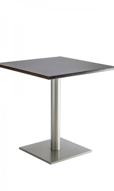 table bistrot carrée pied central métal