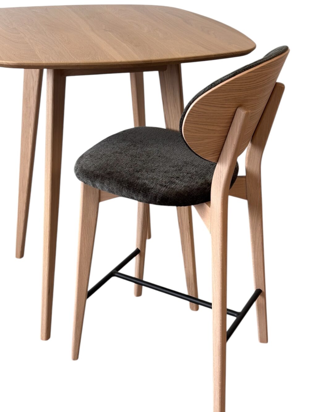 THALES Tabouret avec dossier bois – Image 9