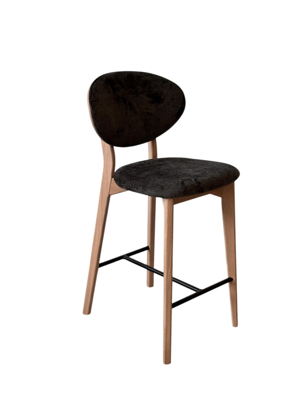 THALES Tabouret avec dossier bois – Image 3